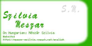 szilvia meszar business card