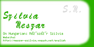 szilvia meszar business card